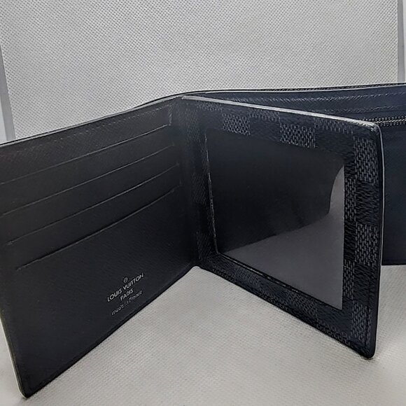 Louis Vuitton ~ Men's Multiple Damier Bifold Amerigo Wallet in Graphite - Picture 11 of 13